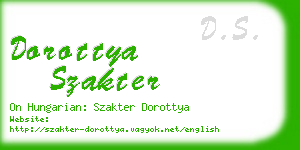 dorottya szakter business card